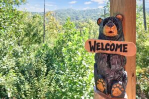 A Welcome Bear signage